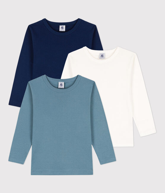 Set van 3 T-shirts voor meisjes / jongens met lange mouwen in katoen variante 1