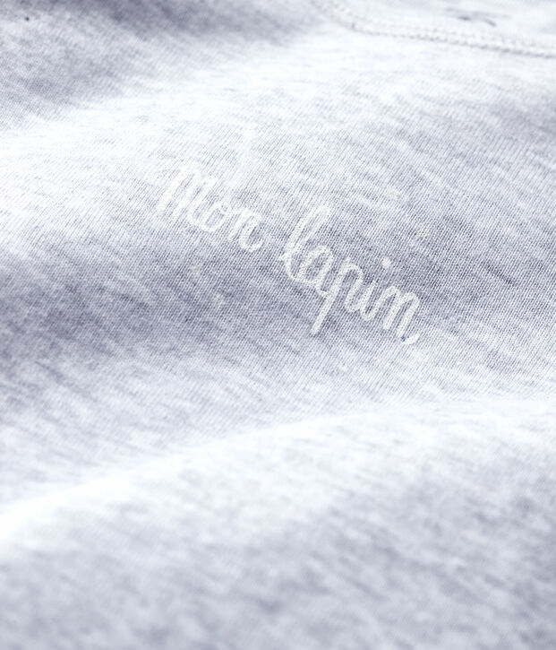 Dors-bien gris chin&eacute; b&eacute;b&eacute; en coton biologique gris