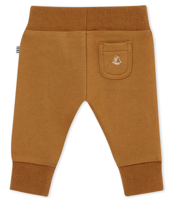 Pantalon bébé garçon en molleton marron BRINDILLE