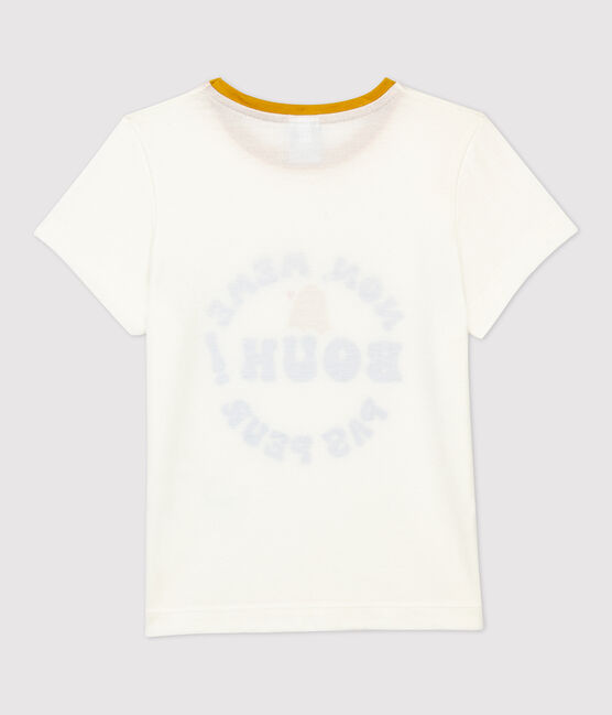 Katoenen meisjes t-shirt met korte mouwen wit MARSHMALLOW