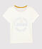 Katoenen meisjes t-shirt met korte mouwen wit MARSHMALLOW