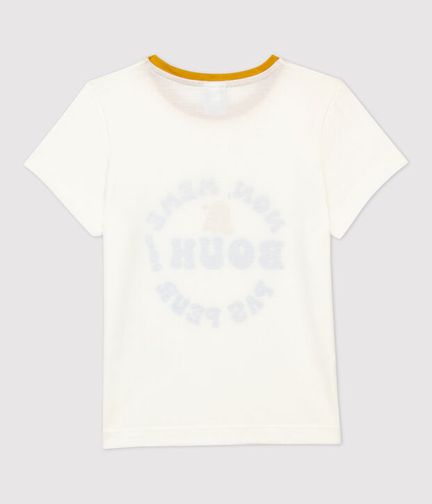 Tee-shirt manches courtes en coton enfant fille blanc