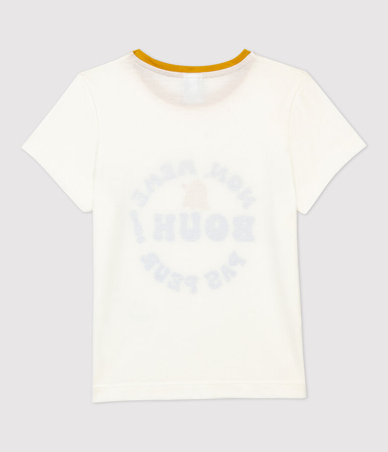 Katoenen meisjes t-shirt met korte mouwen wit MARSHMALLOW