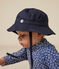 vissershoedje van keperstof voor baby's blauw SMOKING