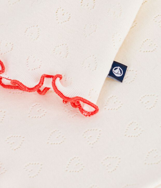 Tee-shirt enfant manches courtes en coton blanc cass&eacute;