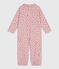 Combisac bébé en coton à col imprimé rose JOLI/blanc MULTICO
