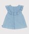 Blouse bébé en coton sans manches en chambray brodé bleu BLEU CLAIR