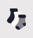 Lot de 3 paires de chaussettes bébé en tricot uni