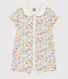 Korte playsuit met bloemen van katoen voor baby's