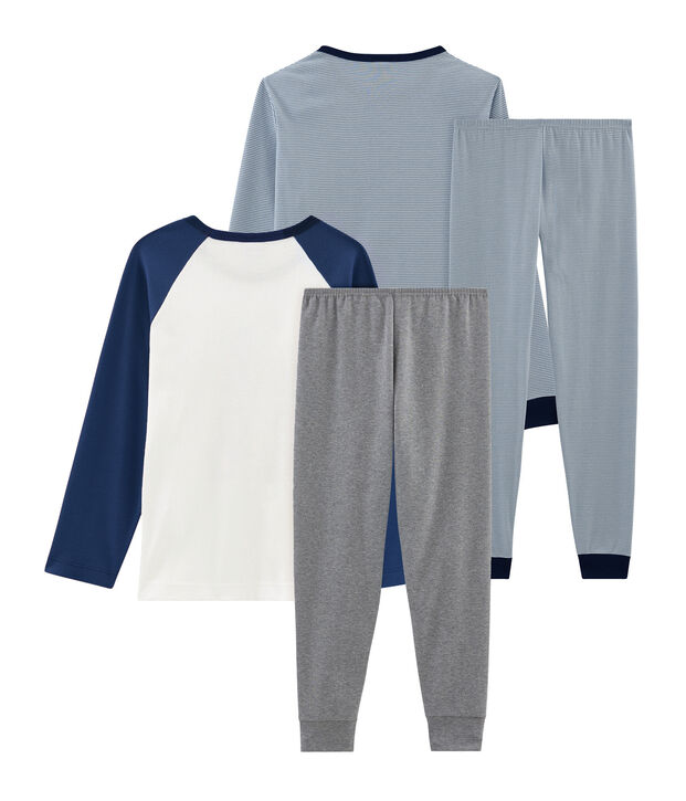 Duo de pyjamas petit gar&ccedil;on en c&ocirc;te multicouleur