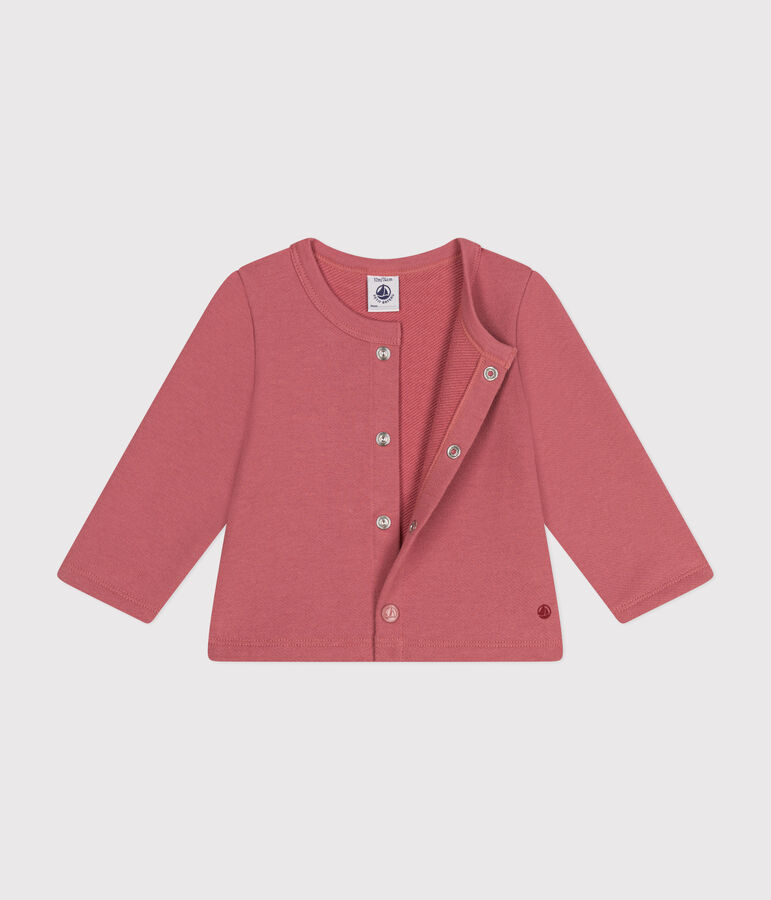 Molton babycardigan roze