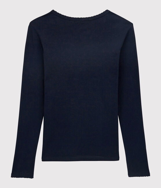 Tee-shirt L'ICONIQUE  cocotte en coton Femme bleu SMOKING