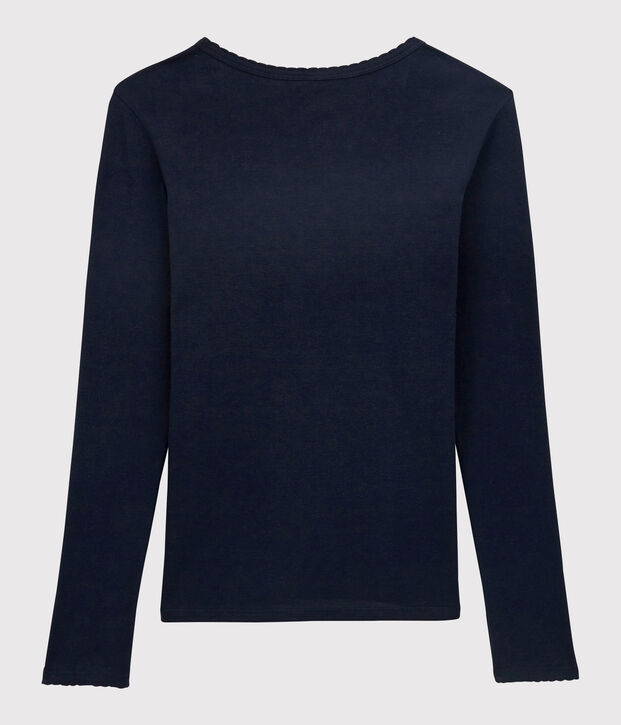 Tee-shirt L'ICONIQUE  cocotte en coton Femme bleu marine