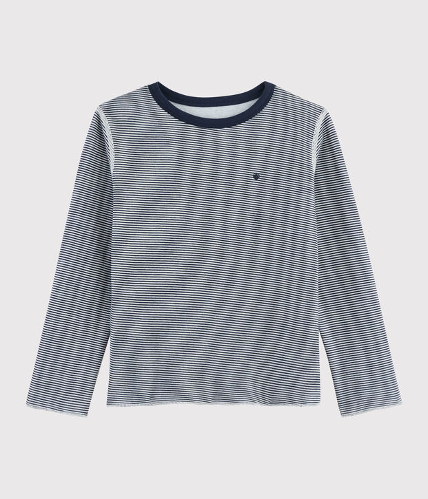 Omkeerbaar T-shirt jongens kinderen blauw/wit