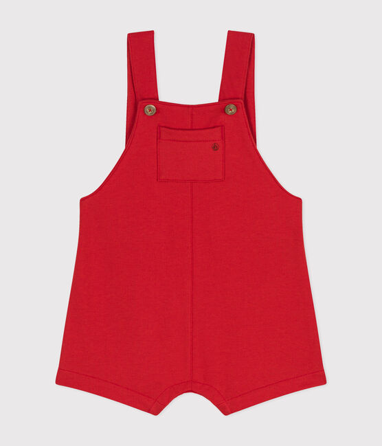 Korte babysalopette van lichte fleece rood AURORA
