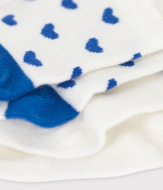 Lot de 2 paires chaussettes b&eacute;b&eacute; c&oelig;urs multicouleur