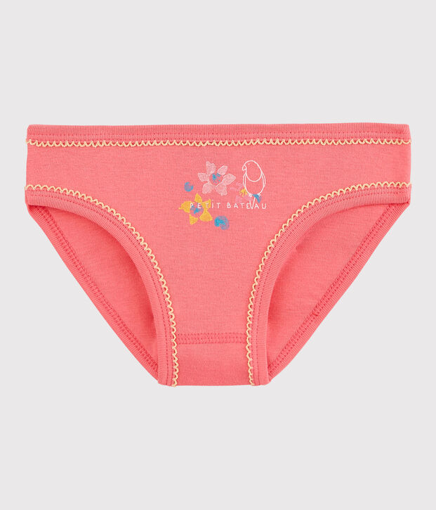 Culotte petite fille en coton rose