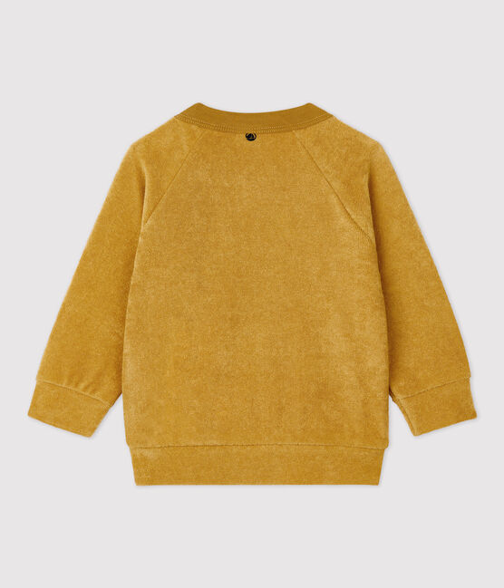 Sweatshirt en bouclette éponge bébé jaune ISTRE