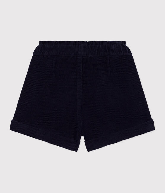 Short enfant en velours uni bleu SMOKING