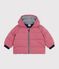 Doudoune b&eacute;b&eacute; en polyester uni rose