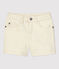 Meisjesshort in denim ecru AVALANCHE