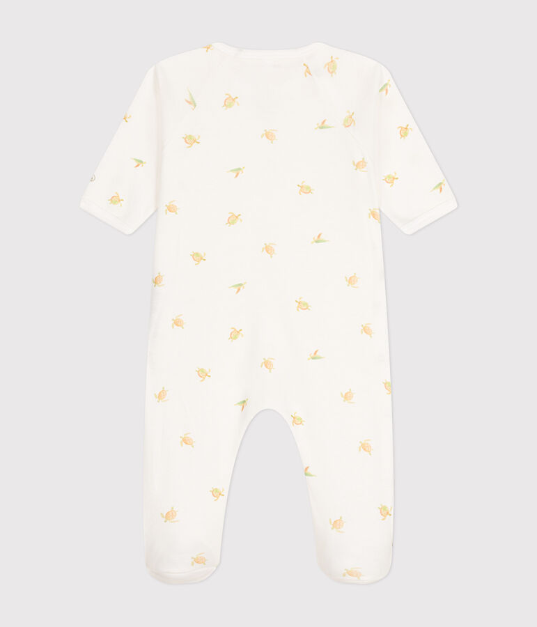 Pyjama b&eacute;b&eacute; en coton blanc/multicouleur