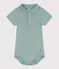 Body à manches courtes bébé en coton uni vert PAUL
