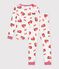 Pyjama tr&egrave;s ajust&eacute; enfant en coton imprim&eacute; pompier blanc/multicouleur
