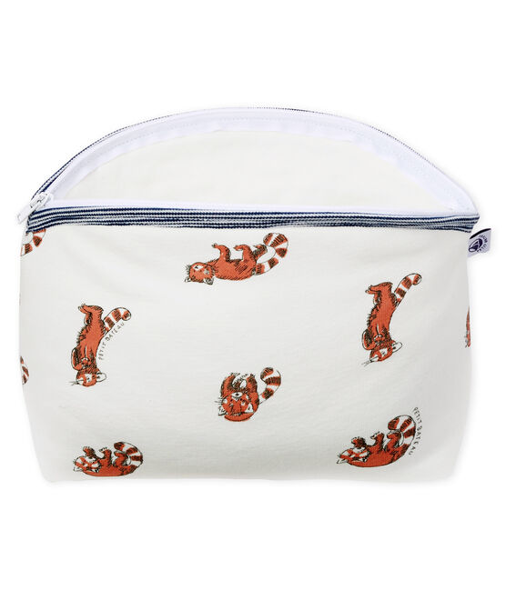 Pochette en côte blanc MARSHMALLOW+CARMIN/rouge MULTICO