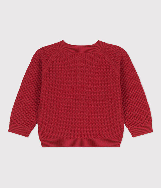 Cardigan bébé en tricot en coton STOP