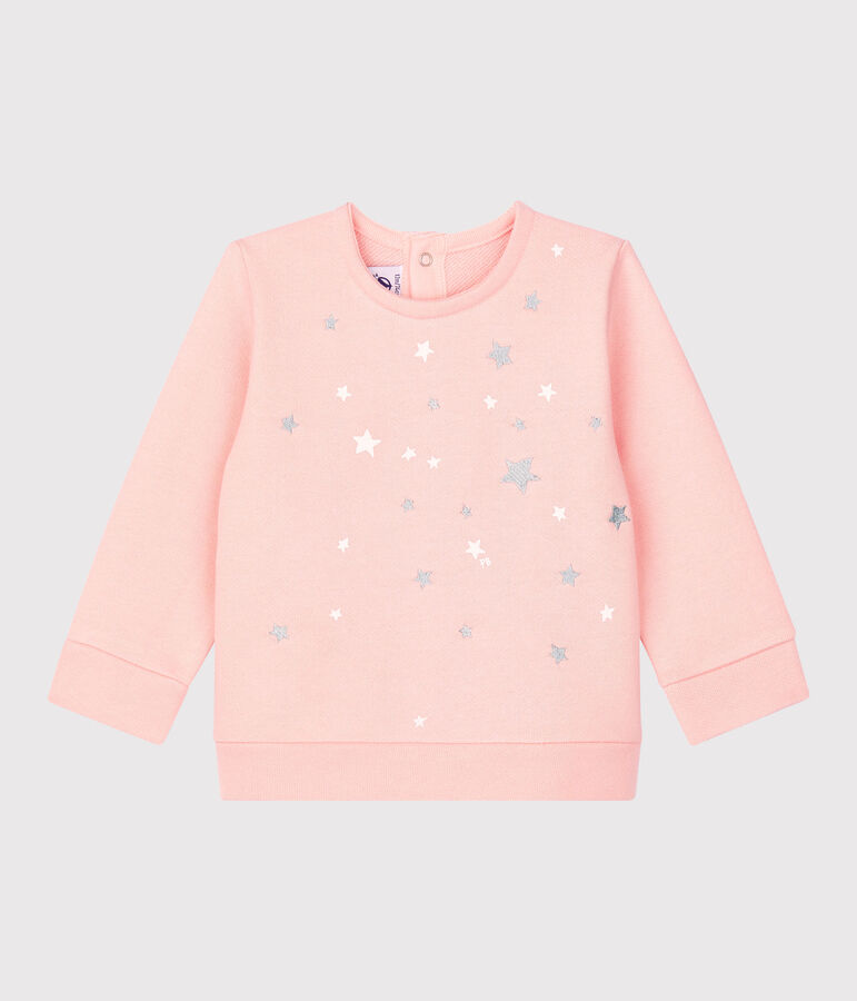 Sweater van molton baby. roze