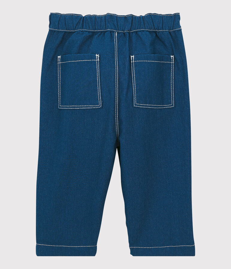 Pantalon en coton b&eacute;b&eacute;. bleu