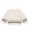 Jacquardgebreid vest voor babyjongens wit MARSHMALLOW