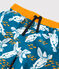 Short de bain recyclé enfant garçon bleu MYKONOS/écru MULTICO
