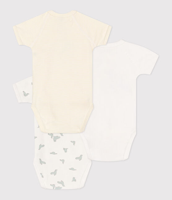 Set van 3 katoenen rompertjes met print en korte mouwen voor baby's variante 1
