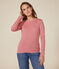 Tee-shirt L'ICONIQUE col rond en coton Femme rose ROSEWOOD