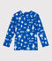 Kinderzwemshirt met uv-bescherming, lange mouwen en print blauw PORCELANA/ MARSHMALLOW