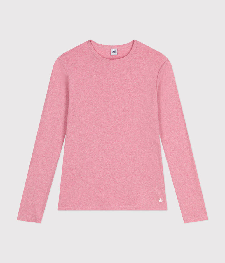 TEE-SHIRT L'ICONIQUE COCOTTE EN COTON FEMME rose ROSELINE CHINE
