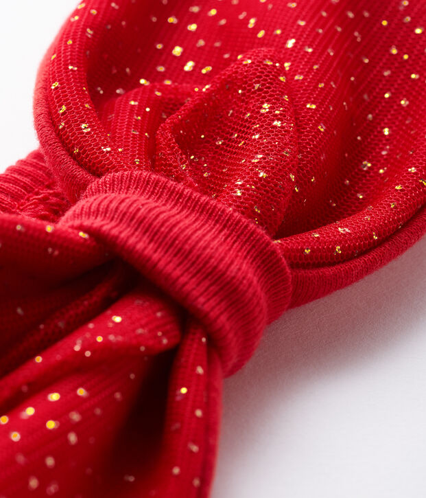 Haarband voor baby meisje rood/geel