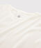 T-shirt en coton/lin uni Femme blanc MARSHMALLOW