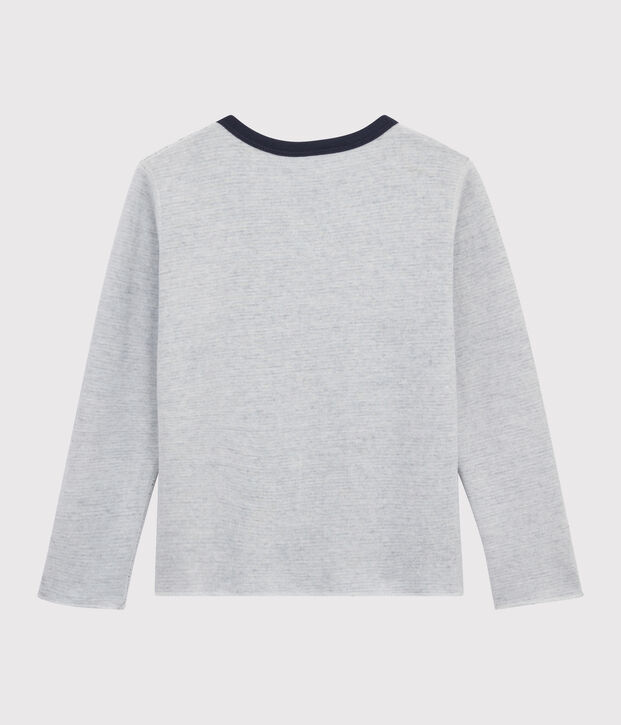 Omkeerbaar T-shirt jongens kinderen blauw/wit