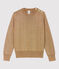 Goudkleurige katoenen marine pull Dames bruin BRINDILLE/geel DORE