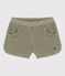 Meisjesshort in bouclébadstof groen MARECAGE