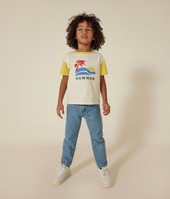 T-shirt met print van jersey voor jongens geel AVALANCHE/ NECTAR