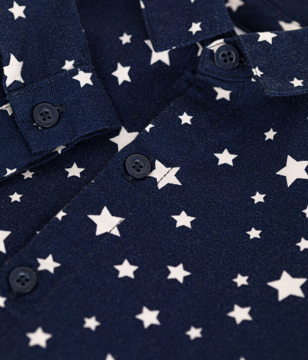 Chemise en flanelle b&eacute;b&eacute; bleu/blanc