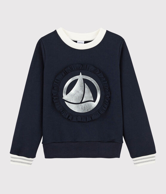 Sweatshirt meisjes kinderen blauw SMOKING