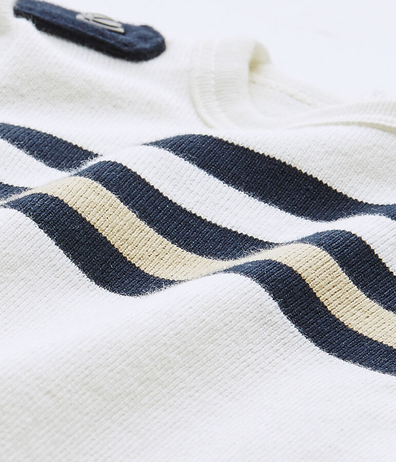 Combicourt b&eacute;b&eacute; gar&ccedil;on manches courtes blanc MARSHMALLOW/blanc MULTICO