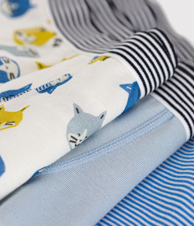 Lot de 3 boxers chat en coton enfant multicouleur