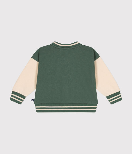 Baseballjasje in fleece voor baby's groen CROCO/ AVALANCHE