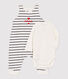 Ensemble 2 pièces marinière bébé en coton biologique